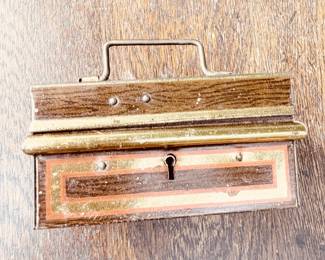 $15 English Metal Bankers Box 1900's 4 x 3