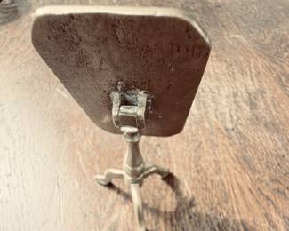 $35 Antique English Brass Miniature Tilt Top Table 4" Tall Doll house Size