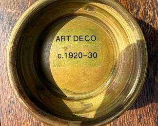 Brass Copper Bowl Art Deco 1920-30 3" x 4"