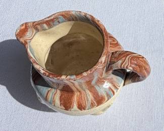 4" x 3' cERAMIC jUG bLUE bROWN