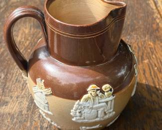 $45 Antique Royal Doulton Lambeth Hunting Ware Jug 4" x 4.5"tall