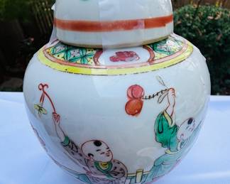 jar w lid w dancers 6" tall x 5.5
