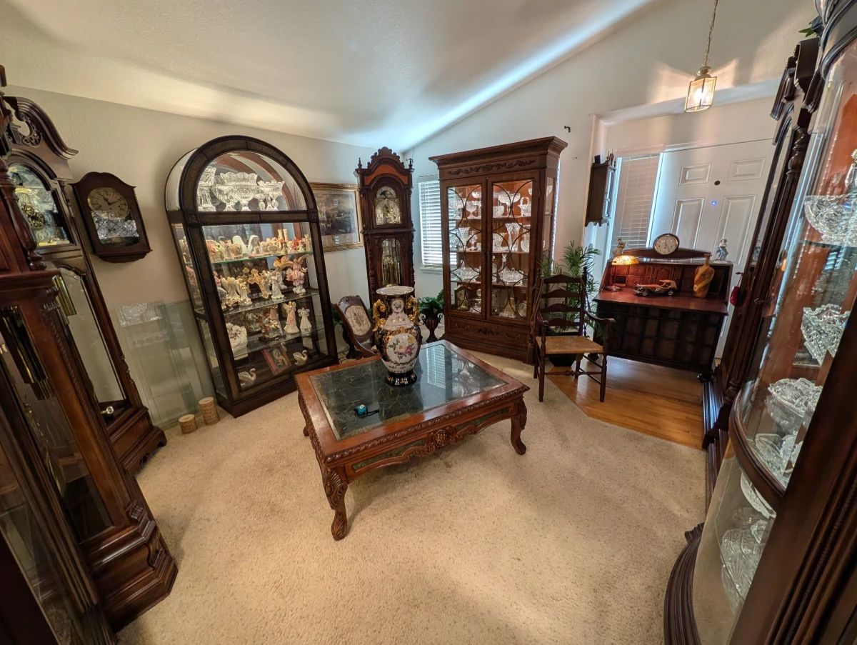 Main Foyer; Pulaski Cabinets, Cut Glass and More!