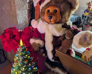Large Wooden Bear Decor