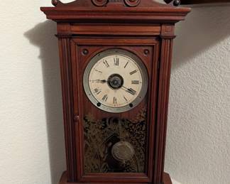 Reverse Painted Victorian Clock
