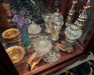 Studio Glass, Pattern Glass, Pottery Decanter