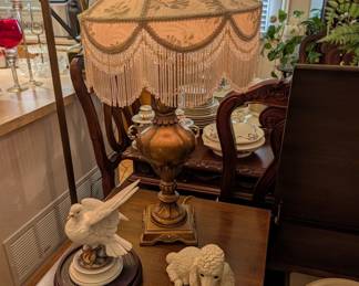 Boudoir Lamps with Fringe Shades