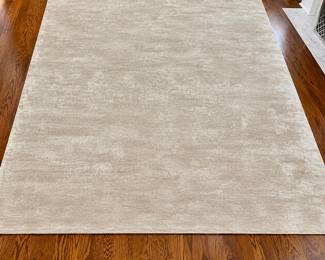 LR Lot #32 -Neutral Beige/Gray Area Rug 10' x 8' with Rug Pad