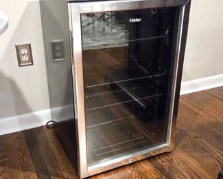 B Lot #93 - Haier 4.6 Cu. Ft. Glass Door Beverage Refrigerator Cooler – Stainless Steel