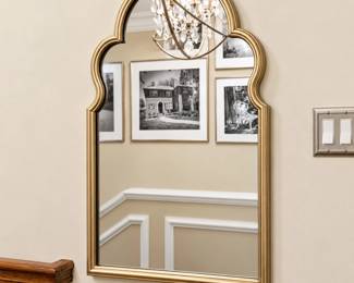 Ornate Gold Mirror in Elegant Entryway