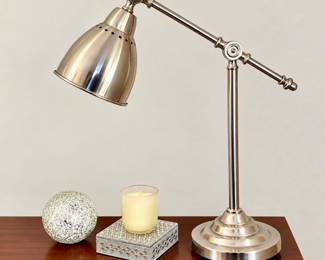 Adjustable Brushed Metal Desk Lamp Industrial Style With Decorative Box And Mosaic Ball