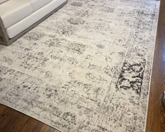 B Lot #77 - Unique Loom Sofia Collection Vintage Distressed Area Rug – Gray & Ivory – 9' x 12'
