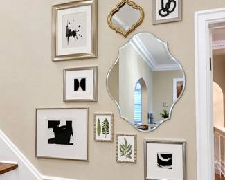 Curated Gallery Wall by the Staircase
