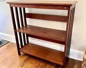 Small Wood Bookshelf Three Tier 32 Inch Bookcase