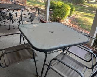 Glass top outdoor table