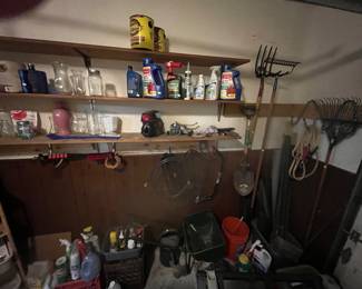 Yard chemicals, small tools