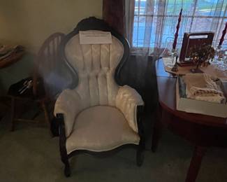 Tall back side chair