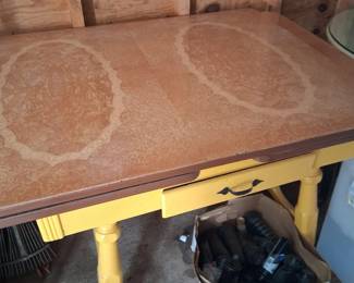 ENAMEL TOP KITCHEN TABLE