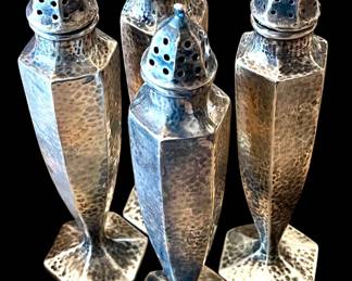 STERLING SILVER SALT AND PEPPER SHAKERS