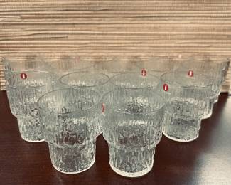SET OF VINTAGE ASIAK GLASS TUMBLERS BY TAPIO WIRKKALA