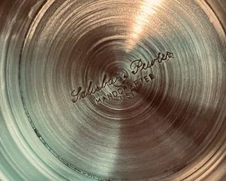 LELISTARE PEWTER HAND CRAFTED BOTTOM VIEW