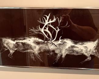 1971 LITHOGRAPHIC REINDEER PRINT BY TAPIO WIRKKALA