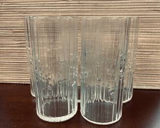 SET OF MESI CLEAR GLASS TUMBLERS BY TAPIO WIRKKALA