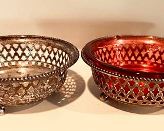 STERLING SILVER VICTORIAN SALT CELLARS