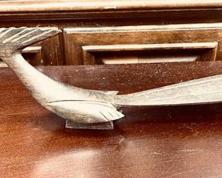 VINTAGE HAND CARVED IRONWOOD ROADRUNNER BIRD FROM MEXICO