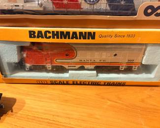 Vintage 1970's Electric Train - Bechmann Sante Fe Engine (in original box)