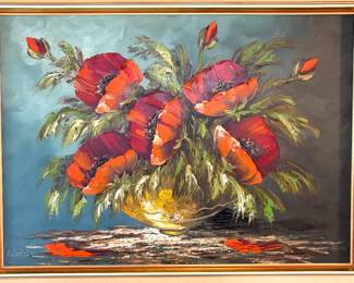 1970's Oil Painting in Original Frame