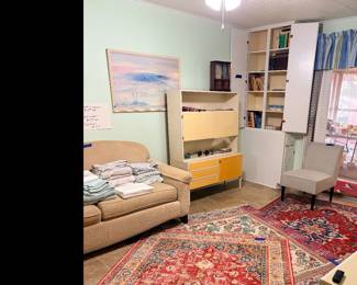 Sofa, Rugs, 4-Piece Bedroom Set, Vintage Children's Books