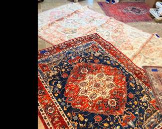 So. Many. Rugs. Many brand new.