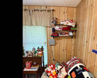 Holiday Decor, Linens, Stuffed Animals, Blankets & Quilts (including many hand-made)