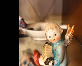 Vintage German Goebel Hummel Figurine - Angel with Accordion