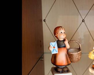 Vintage German Goebel Hummell - Little Girl, Basket & Letter