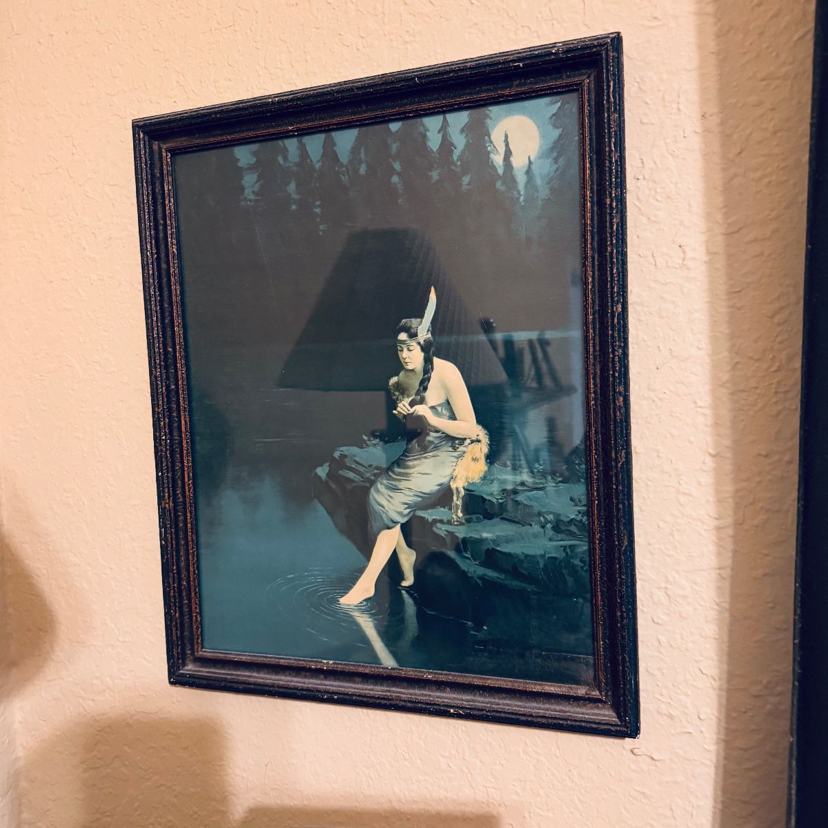Vintage Indian maiden print