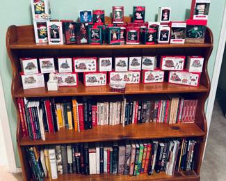 Selection of boxed ornaments like Hallmark Minions, Keepsakes, Harry Potter. Also many boxed Liberty Falls Collection of Americana