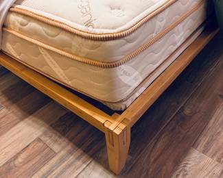 Mattress and platform bamboo bed frame