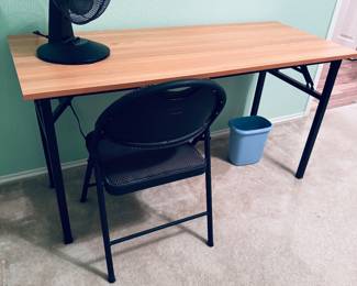 Folding table and chair