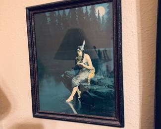 Vintage Indian maiden print