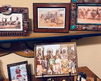 Vintage photos and or prints of Indians and Cowgirls