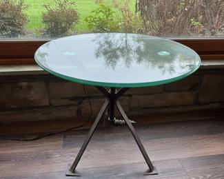 Glass Top Table with Custom Sprinkler Base