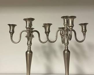 Cadinger Butlers Collection Silverplated Candelabra Pair