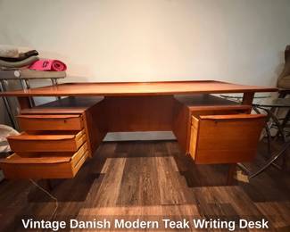 Vintage Danish Modern Teak Writing Desk third image