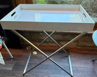 Modern XBase Butler Tray Table