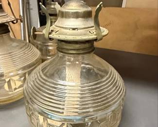 Vintage Kaadan Ltd. Clear Glass Oil Lamp Base