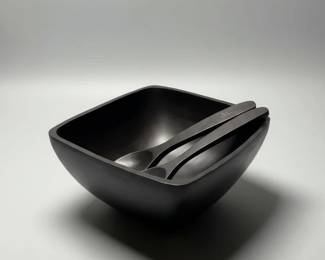 Namb Noir Square Salad Bowl with Servers