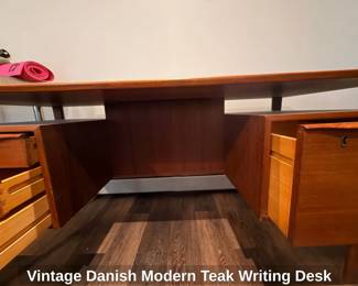 Vintage Danish Modern Teak Writing Desk second image