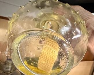 Vintage Hobnail Glass Oil Lamp second image